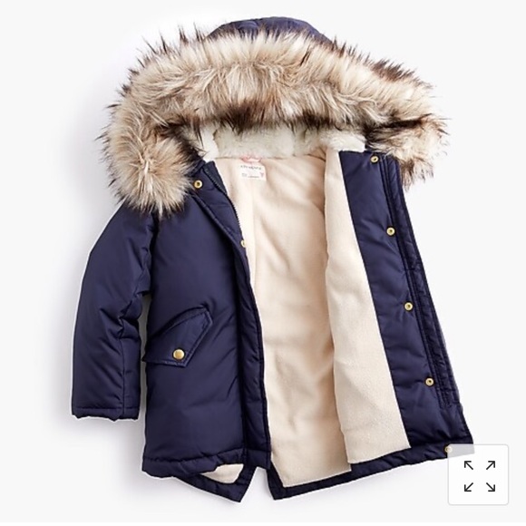 J.CREW DOUBLE PUFFER COATS (Navy 14Years) - Picture 6 of 7